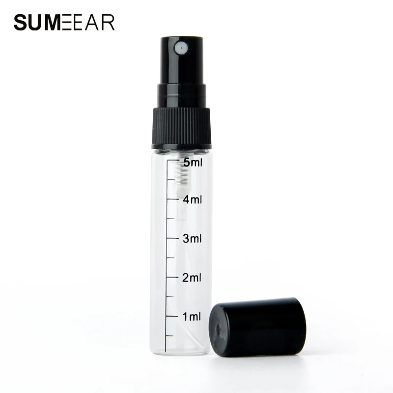 100 шт./лот 5 мл стеклянная бутылка Калибровочная линия пустые флаконы духов