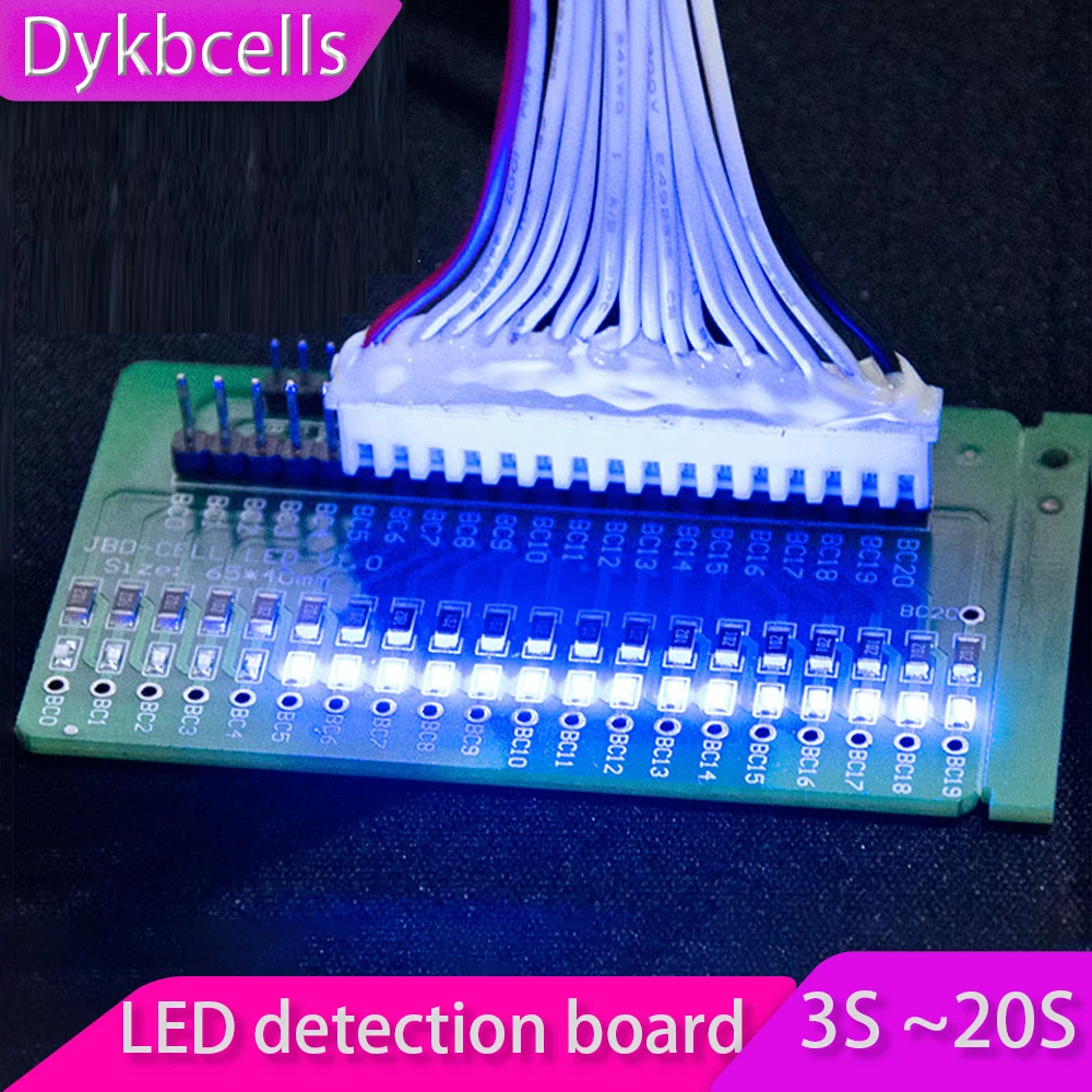 

Плата обнаружения Dykbcells 3S ~ 20S LED, тестер кабеля, дисплей для защиты литий-ионных и литиевых аккумуляторов LifePo4, Φ 7S 8S 10S 13S