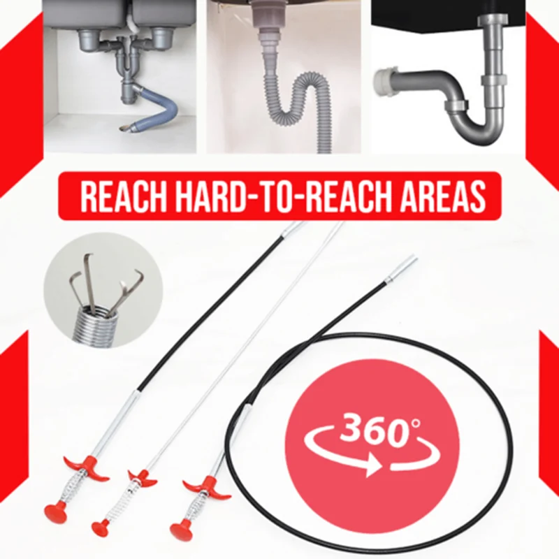 Гибкий сливный очиститель палочки для удаления клопов инструмент очистки дома