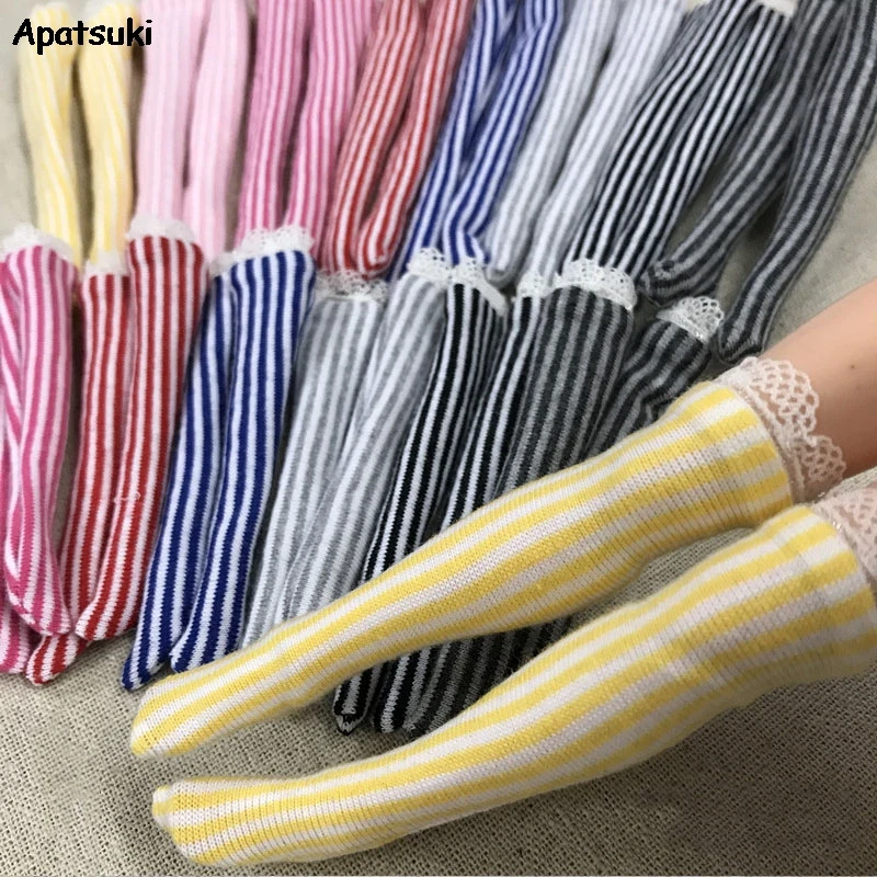 1 пара аксессуары для кукол полосатые кукольные чулки в виде зебры кружевные