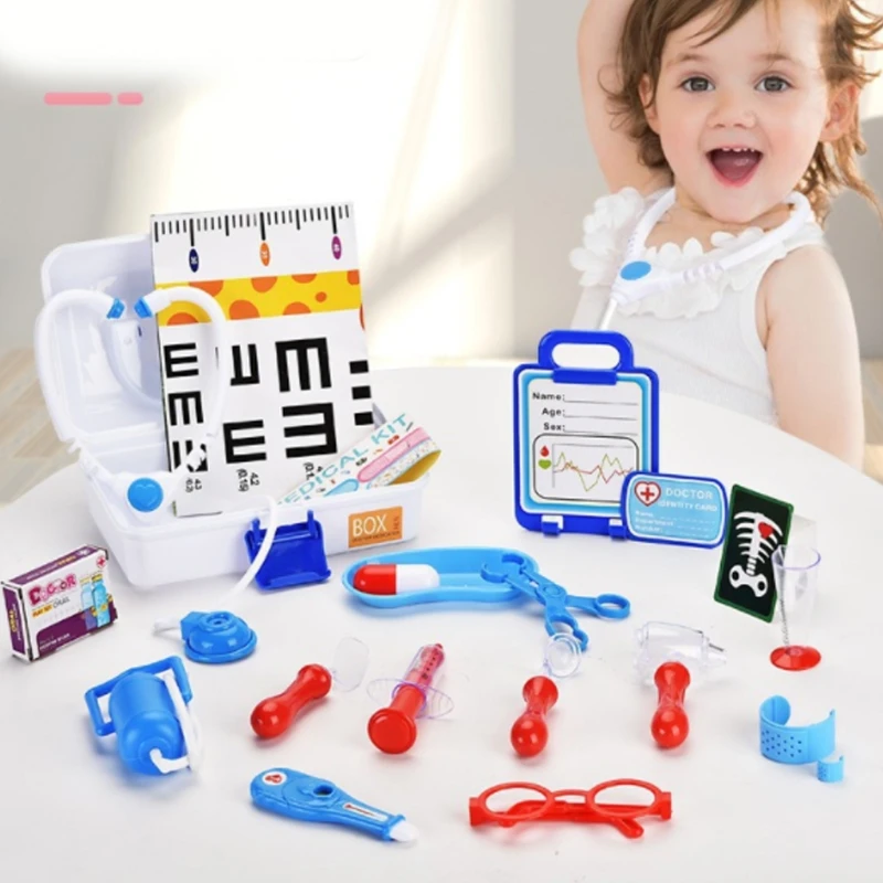 

Kids Pretend Play Dentist Doctor Kit Role Play Educational Toy Doctor Playset for Toddler Boys and Girls