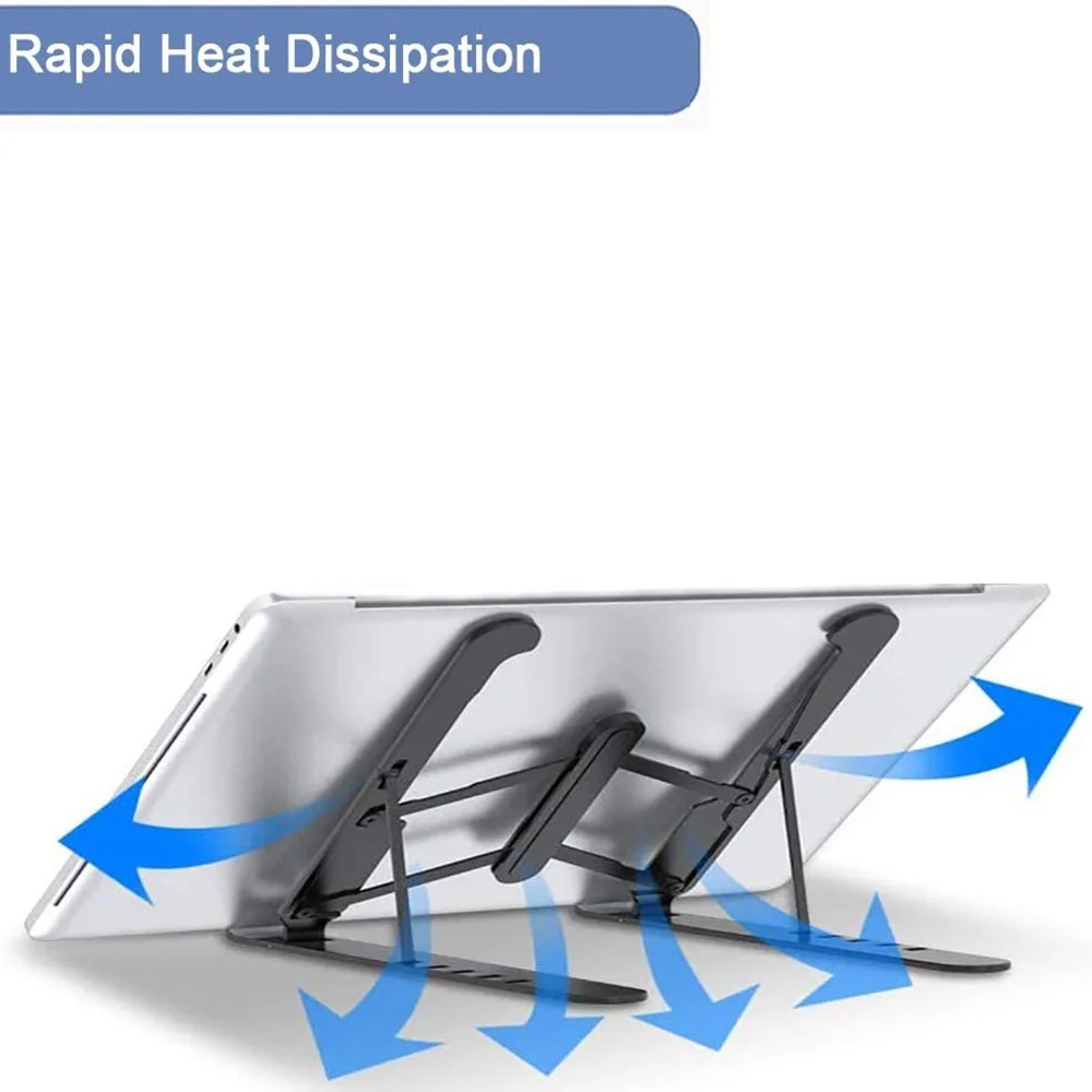 

Laptop Stand for MacBook Pro Air Notebook Holder Cooling Bracket Riser Portable Foldable Plastic Tablet Stand Phone Stand