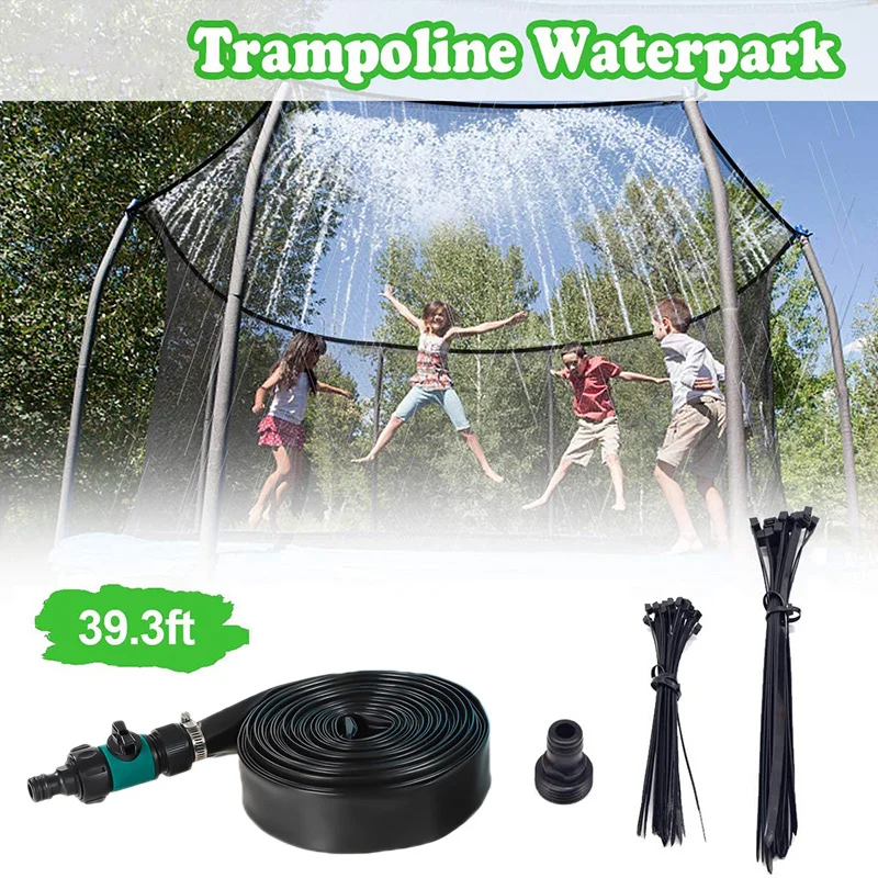

High Trampoline Sprinklers for Kids Trampoline Spray Hose Water Park Fun Summer Outdoor Water Game Toys for Boys Girls D