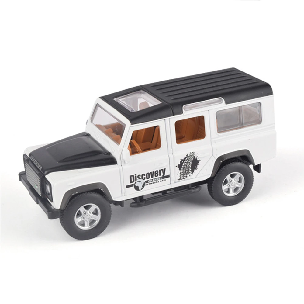 White NO BOX 1:36 Land Rover Defender Vehicles Hot Wheel автомобильный металлический тренажер литой под давлением игрушечная модель - Цвет: White NO BOX