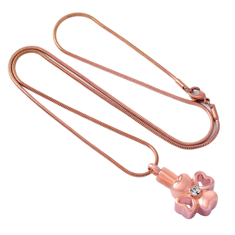 

IJD9270 Heart Flower keepsake cremation urn Memorial Necklace Ashes Urn Pendant Funeral Stainless Steel Souvenir Jewelry