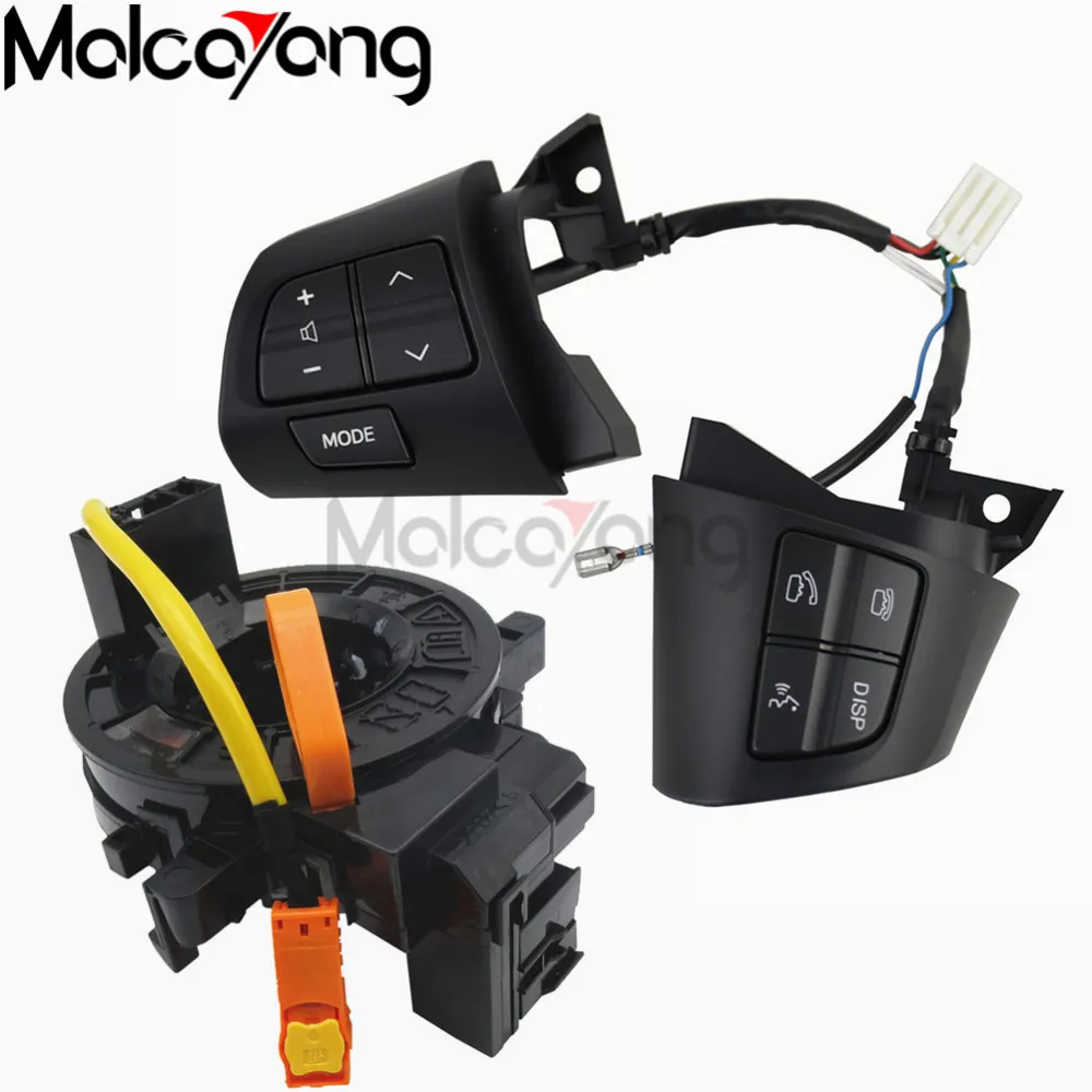 Black-cables Кнопка дистанционного круизного управления для TOYOTA COROLLA ADE150 NDE150 NRE150 ZRE15, кнопки управления рулем автомобиля, переключатель с кабелями - Цвет: Black-cables