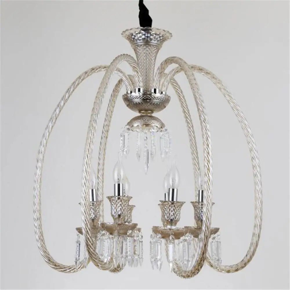 Винтажная люстра коньяк Подвесная лампа 6 светильник льников во французском