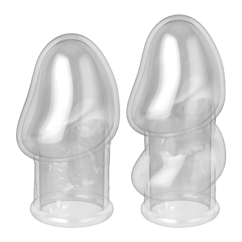 Zerosky многоразовые силиконовые задержка увеличения пениса рукав головки