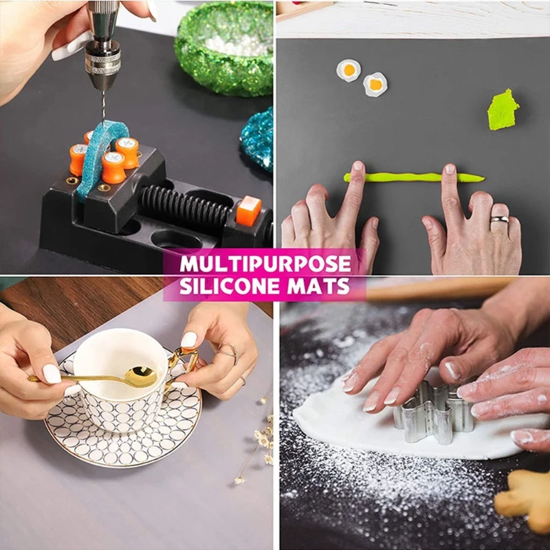

15.7x11.7 inch Silicone Waterproof Placemat Bakeware Pan Liner Pad Heat Insulation Table Mat Protector