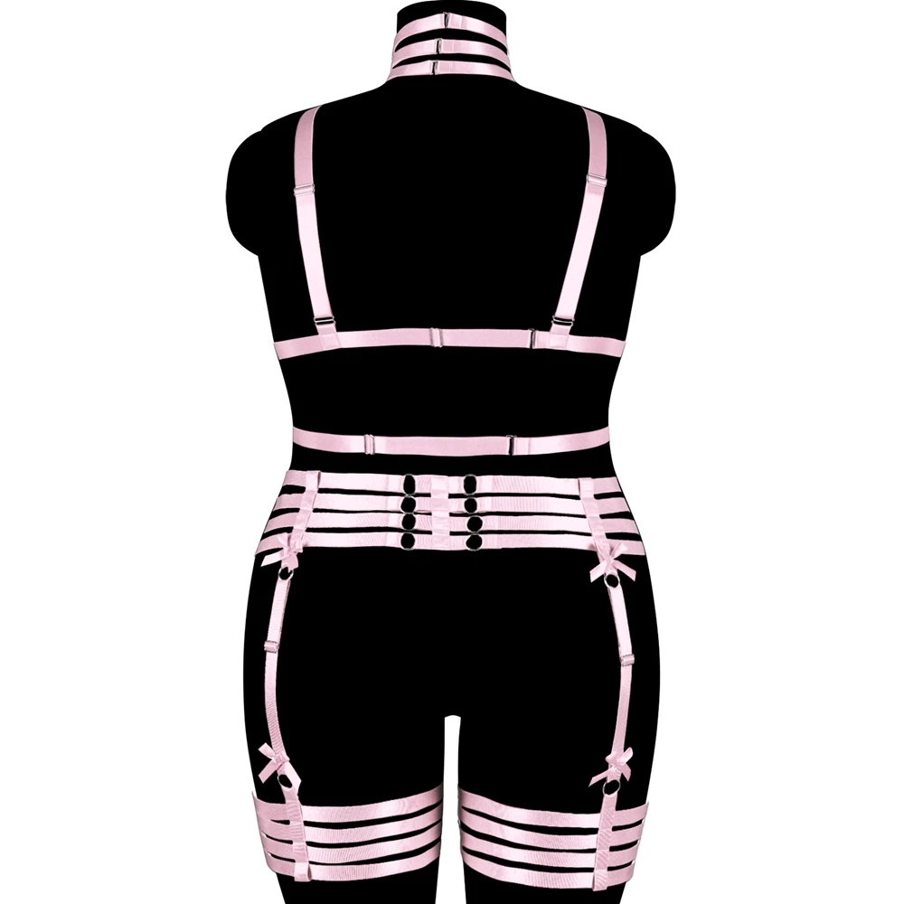 Женское готическое нижнее белье в стиле Харадзюку пояс с подвязками бюстгальтер