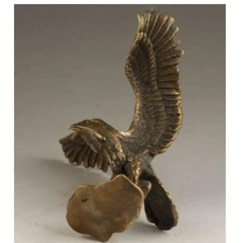 select colour Free Chinese Fengshui Brass king of birds Eagle Hawk Animal sculpture Statue bronze factory outlets high 12cm | Дом и сад