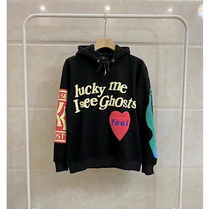 2020 Детская толстовка с надписью See Ghost для мужчин и женщин худи Kanye West Kid Cudi