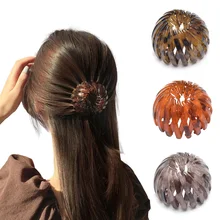 Pince à cheveux en forme de nid d'oiseau, épingles à cheveux extensibles, attache cheveux, accessoires pour femmes, nouvelle collection  (1)