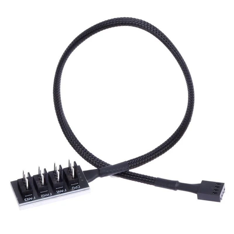 

27cm 1 To 5 4-pins Molex TX4 PWM Fan CPU Hub Computer PC Case Chasis Cooler Power Extension Cable Splitter Adapter Controller