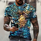 Camiseta de манга corta с принтом digital 3d для hombre, ropa a la moda, casual, 2021