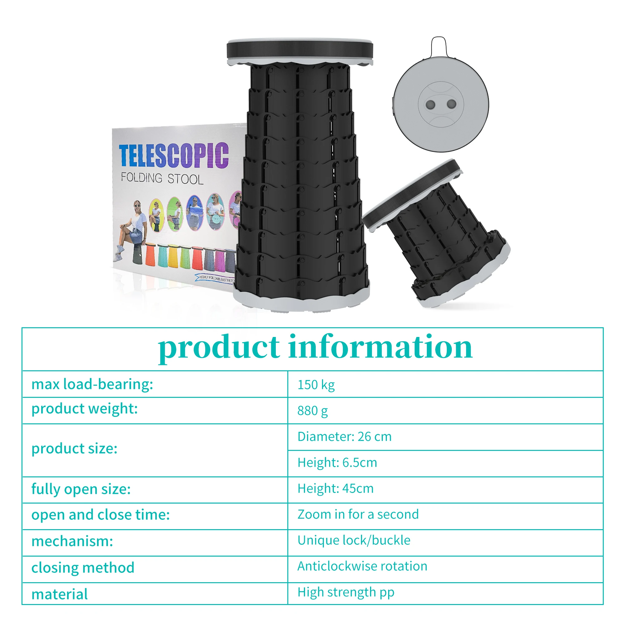 en Ucuz Haberleri Geri çekilebilir Tabure Katlanır Sandalye Taşınabilir Tabure Katlanır Sandalye Kamp Taburesi Plastik Tabure Sandıklı Tabure