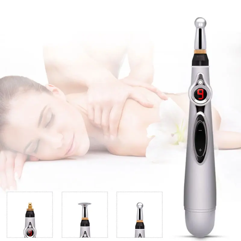 Электронная акупунктурная ручка массажер для снятия боли и гелевого меридиана 9