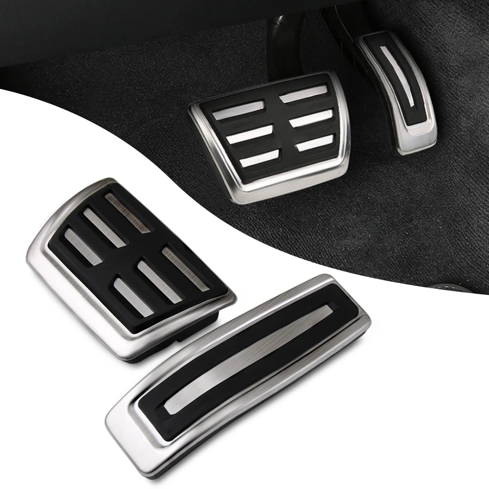 Нержавеющая сталь газ акселератора топлива тормоза Педали на пластине для Audi Q7