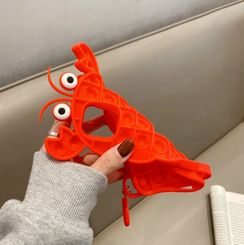 

Pop Phone Case Relive Stress Push Bubble Fidget Bubble Silicone Soft Cover For iPhone 7 Xs Xr 11 12pro X Max Antistress Case