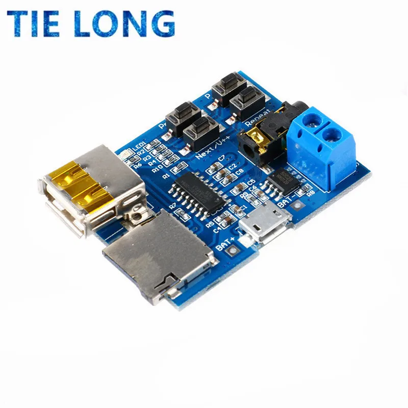 Micro USB MP3 модуль TF карта U-диск Телефон аудиоплеера 3 7-5 5 В | Электронные компоненты и