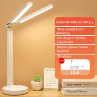 usb charging night light led foldable eye protection desk lamp touch stepless dimming living room study dormitory reading light