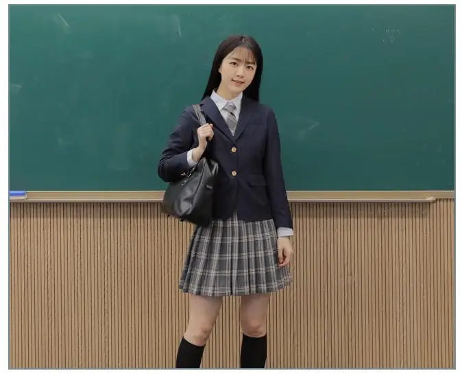 Новейшая школьная форма для девушек Женская темно-синяя Матросская одежда