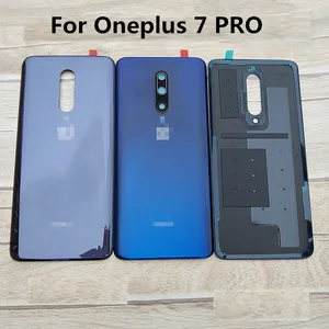 New For Oneplus 7 Pro 7T Mobile Phone Back Battery Case Housings Door Replacemen with Camera Lens Gl