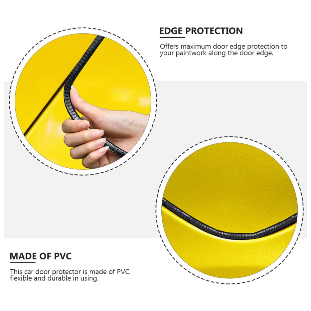 

2pcs Car Door Seal Strip Edge Protection Strip Door Side Anti-Collision Strip
