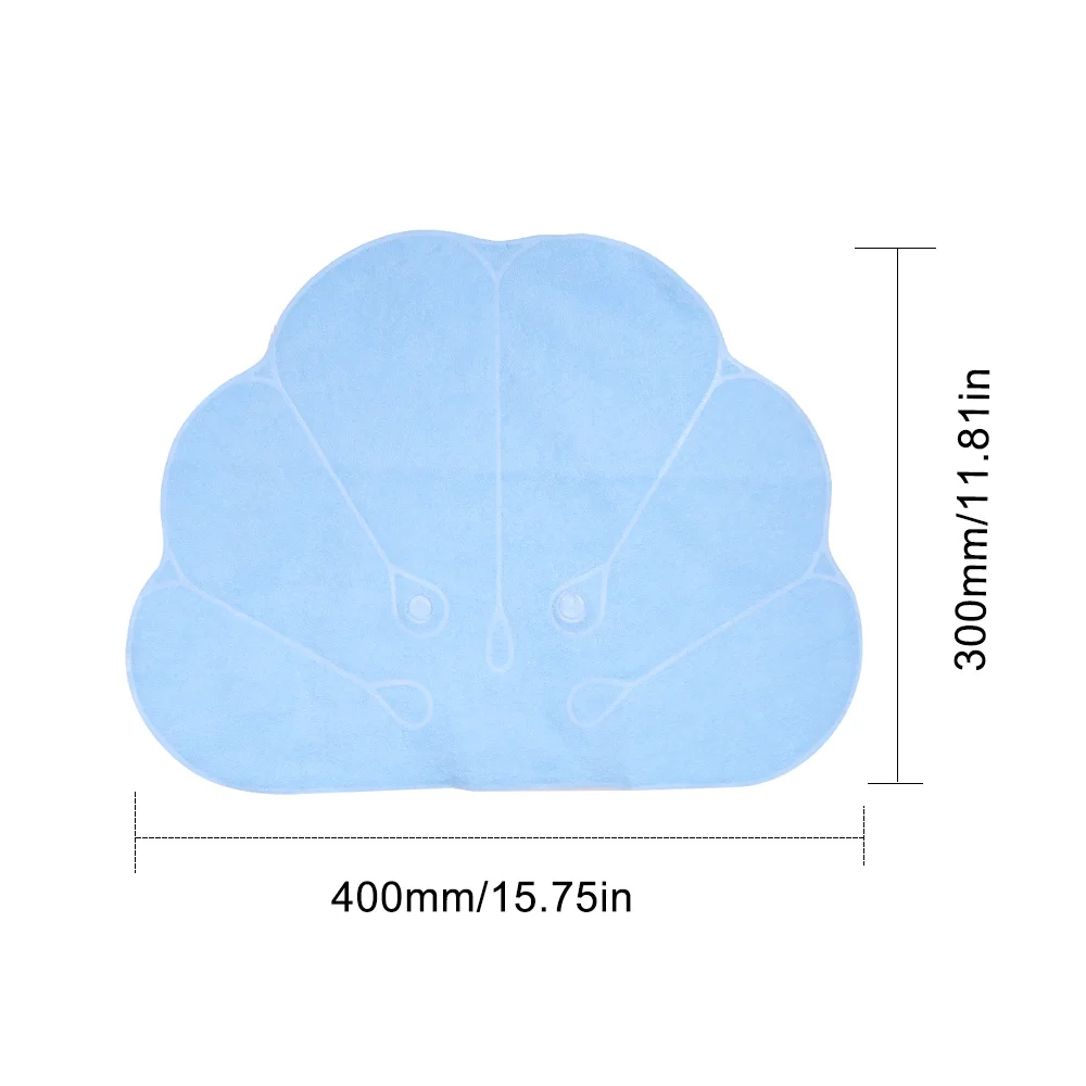 Надувная подушка для ванной комнаты с присосками в форме раковины шеи и плеч