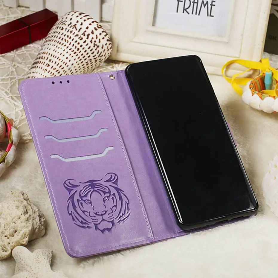 Кожаный флип-чехол с 3D кошкой и тигром для huawei P30 P20 Pro mate 30 Lite P Smart Z Y7 Prime Honor 9X20 Pro 8A 10i Y6