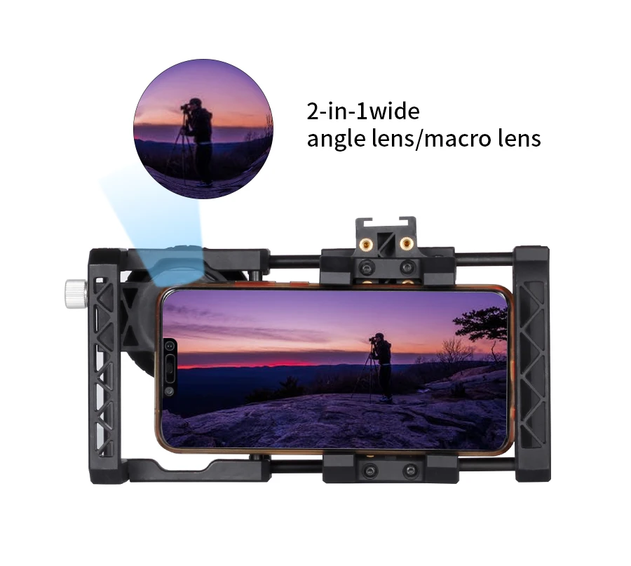 MAMEN фотосъемка комплект мобильный телефон стабилизатор Gimbal держатель с 0.45x 2 в 1