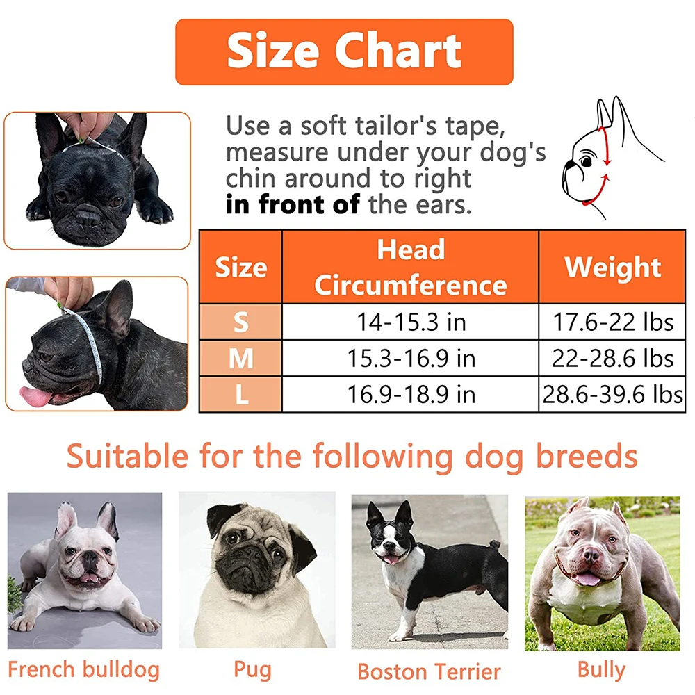 Маска для намордник собаки собак с коротким мордом регулируемая защитой от
