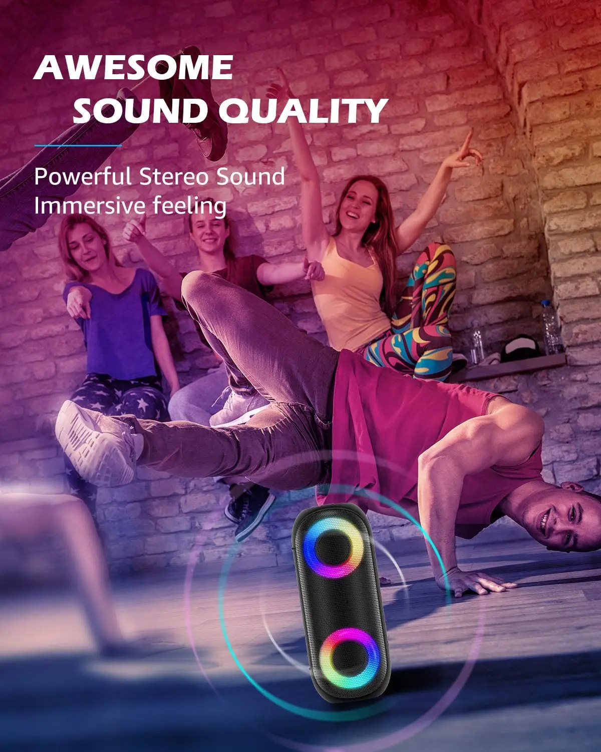 XDOBO VIBE 50 Вт портативная беспроводная Bluetooth Колонка BT 5 0 динамичессветильник Аудио
