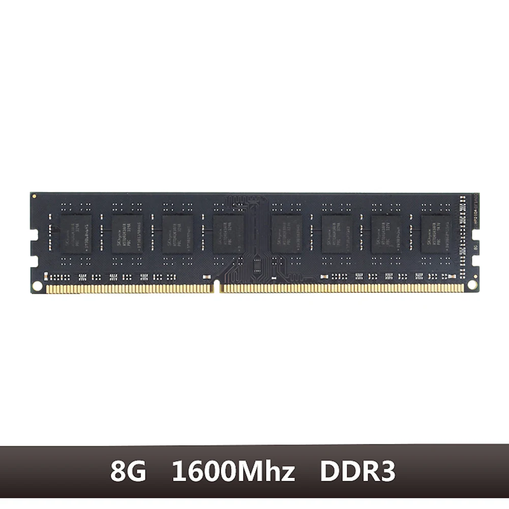 

For OBEYA DDR3 8GB Memory RAM Universal Single Channel 1600MHz 240 Pin Memory Module Board for Desktop Computer