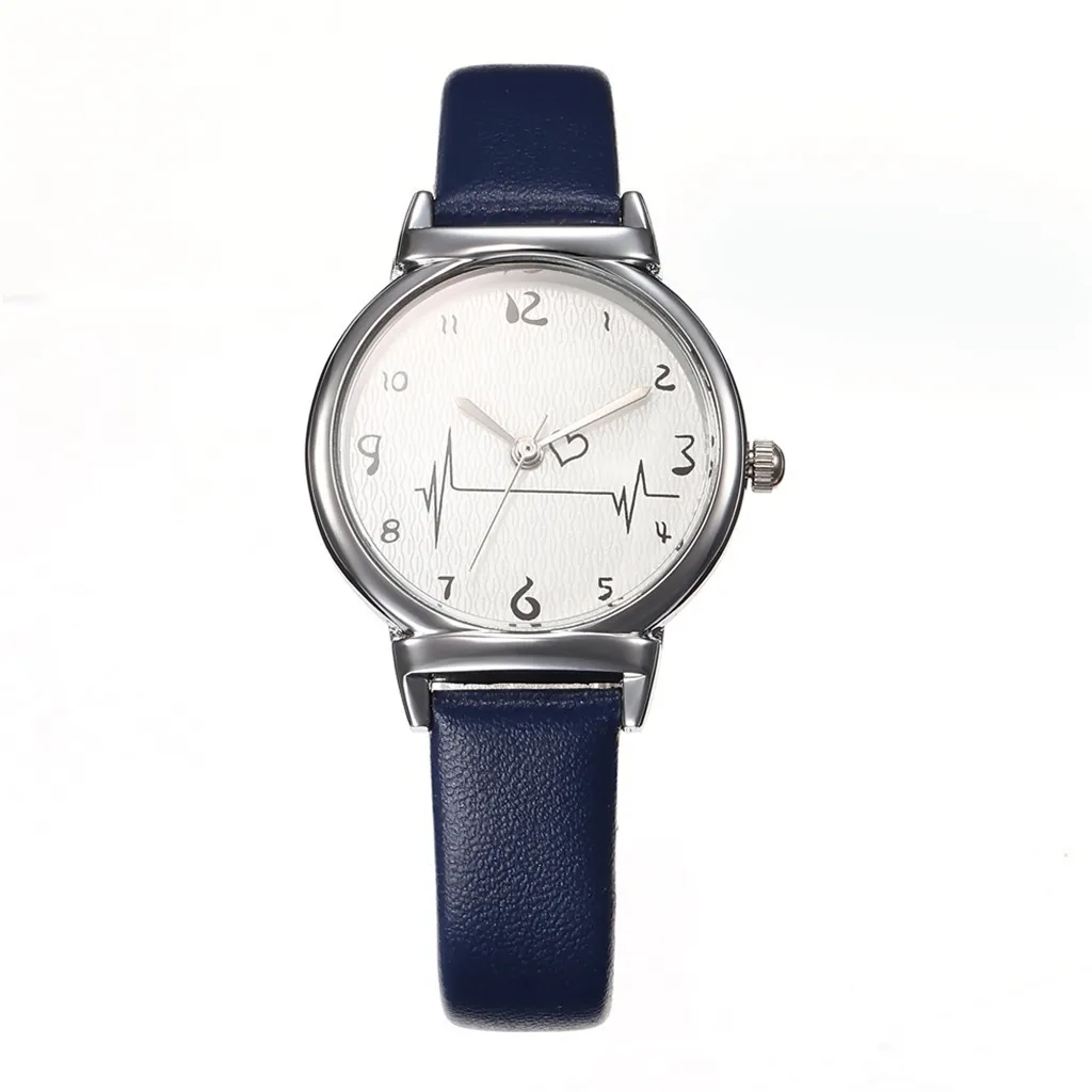 

Simple Belt Watch Female Models Creative Students Heart-Feeling Quartz Watch High Quality Waterproof Unisex Casual Vintage Watch