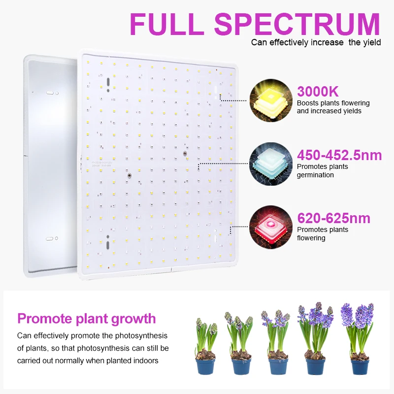 Светодиодная фитолампа полного спектра для выращивания растений квантовая