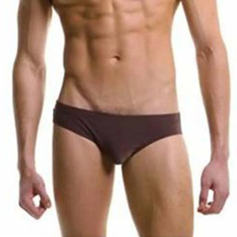 Мужские трусы сексуальные с низкой талией дышащие U выпуклые сплошной цвет