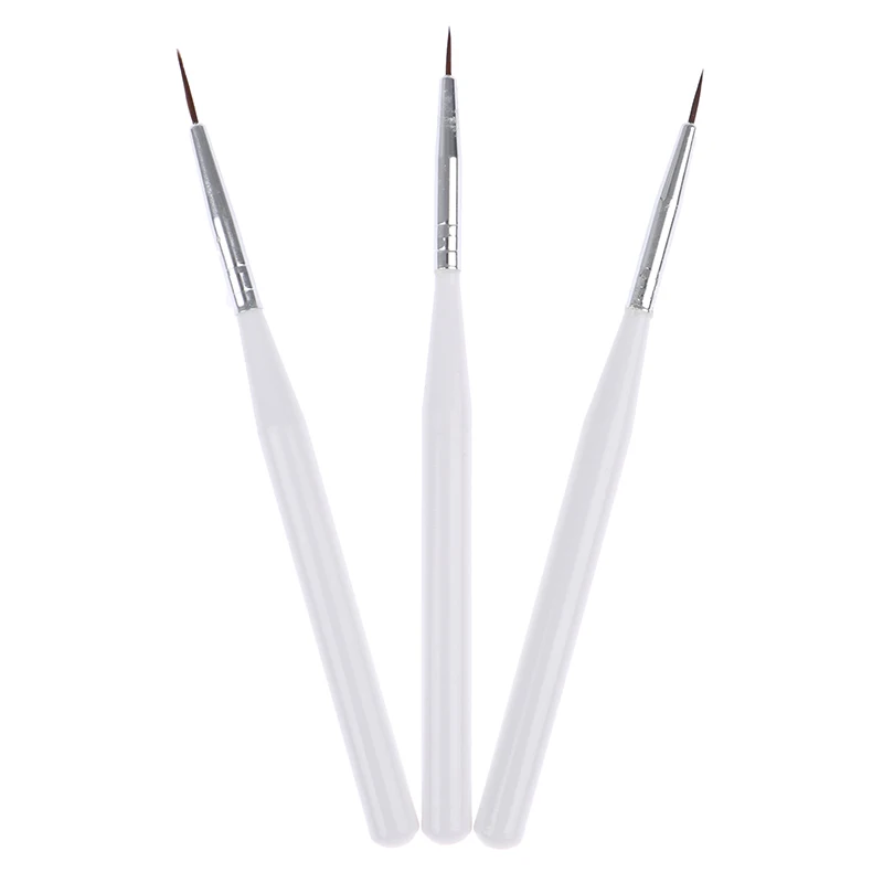 

3 шт Нейл-арт Лайнер Кисть для рисования цветов линии маникюра акриловые УФ гель для ногтей лайнер живопись, ручки для рисования, 3ize Наборы