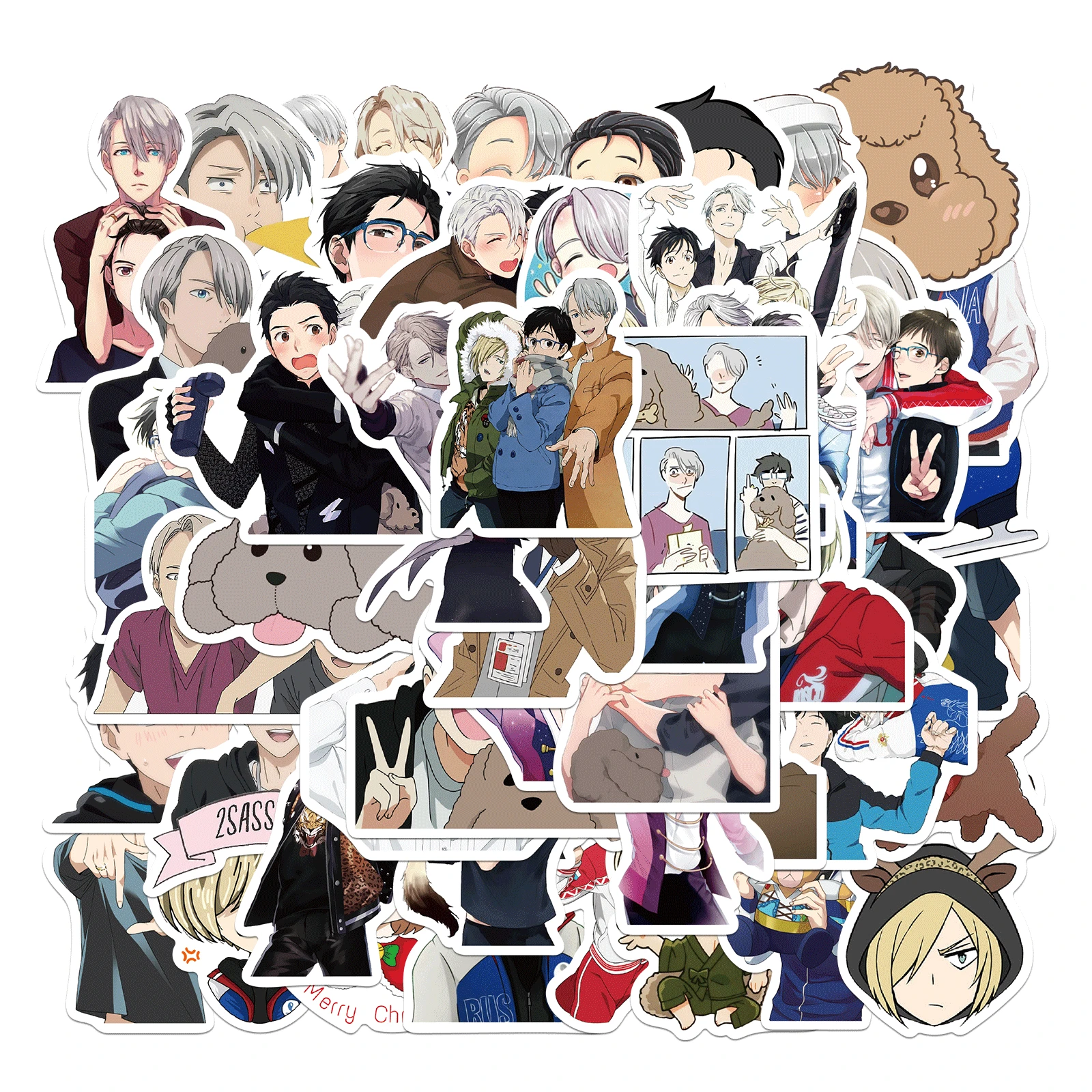 

25/50PCS YURI on ICE Stickers Toy for Children Gifts Figure Skating Anime Sticker DIY Helmet Laptop Bicycle Suitcase Stationery