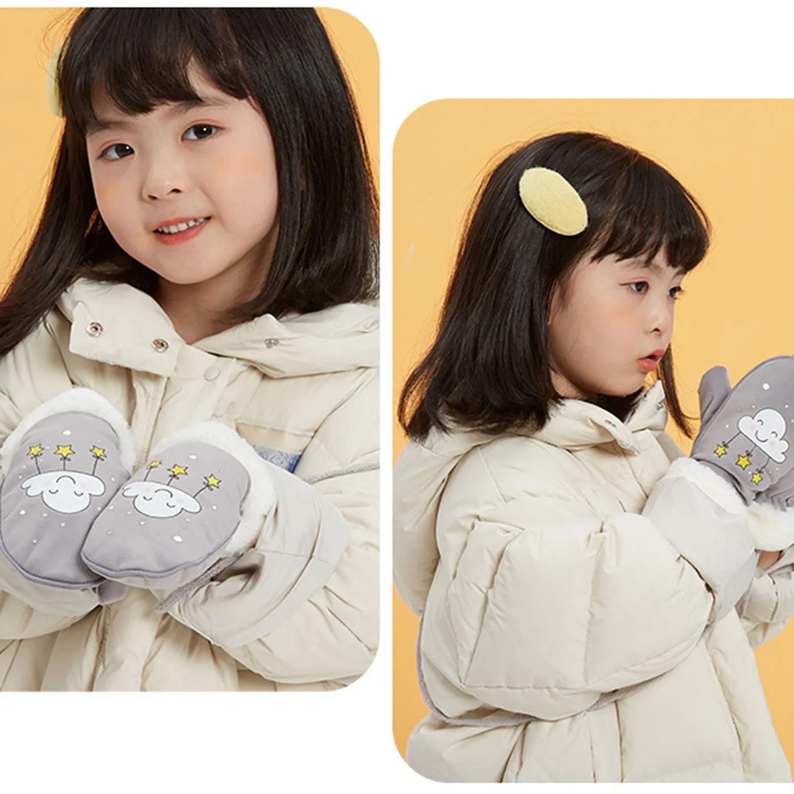 

Colorful Cartoon Printing Gloves For Toddler Kids Baby Boys Girls Cartoon Warm Full Finger Thick Gloves Mittens
