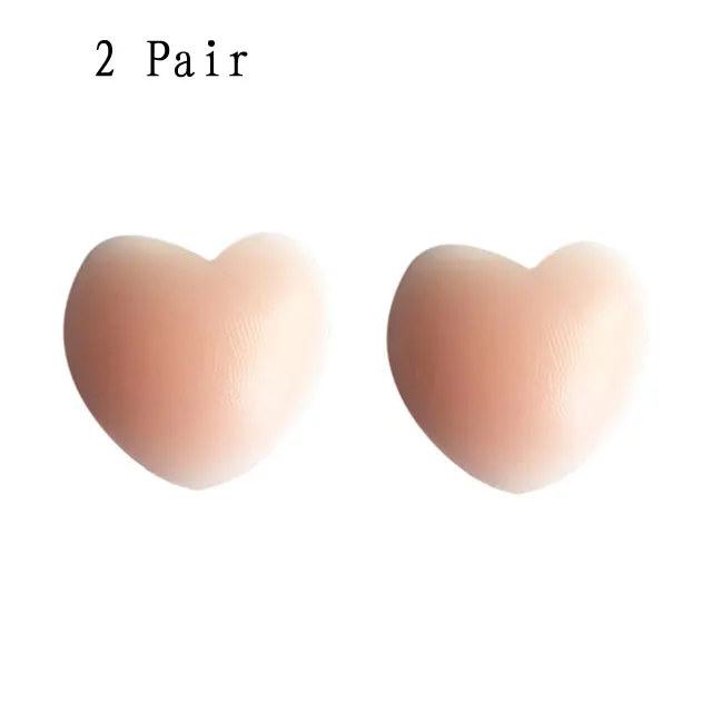 Heart Shape 2 Pair 1 пара/2 пары горячая Распродажа набор бикини паста БУМАЖНОЕ ПЛАТЬЕ наклейка на грудь Ms. силиконовый невидимый сексуальный многоразовый нагрудный колпачок для сосков - Цвет: Heart Shape 2 Pair