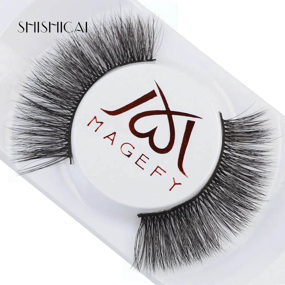 Натуральные накладные ресницы толстый макияж настоящие 3D норковые мягкие