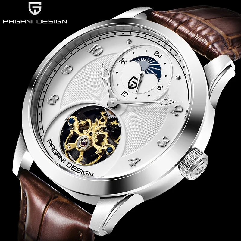 PAGANI 2020New Tourbillon мужские часы Роскошные автоматические механические настоящие