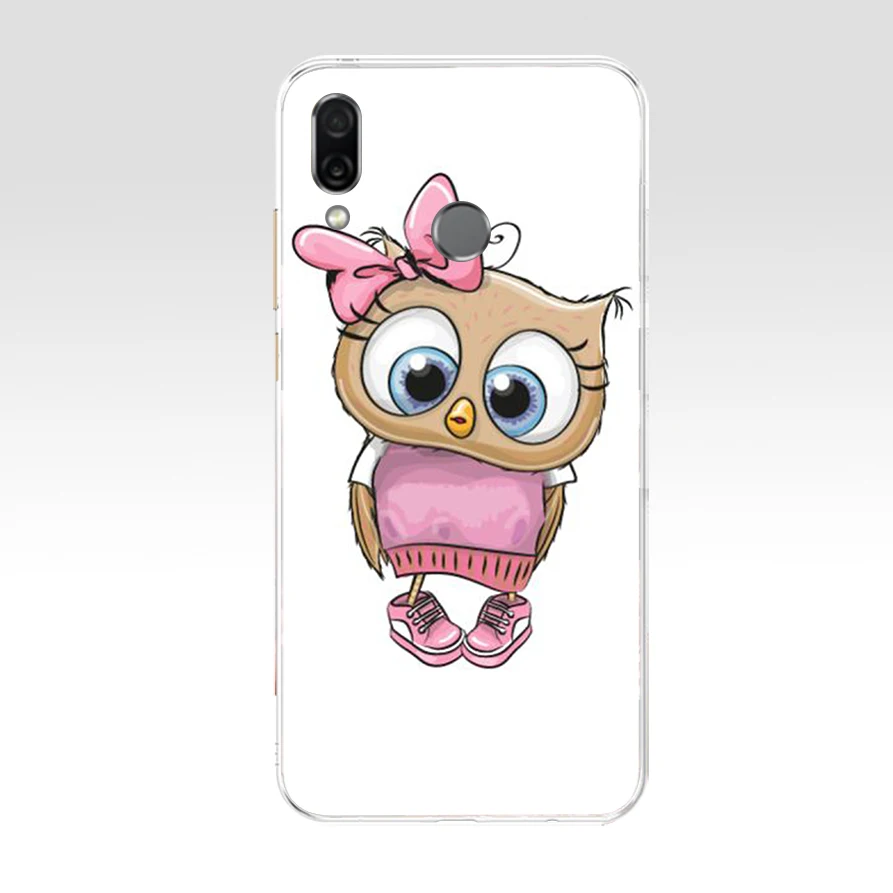 46AA роскошный модный милый Звездный Сова мягкий ТПУ чехол для Huawei Honor 8 8S 8X Lite 9