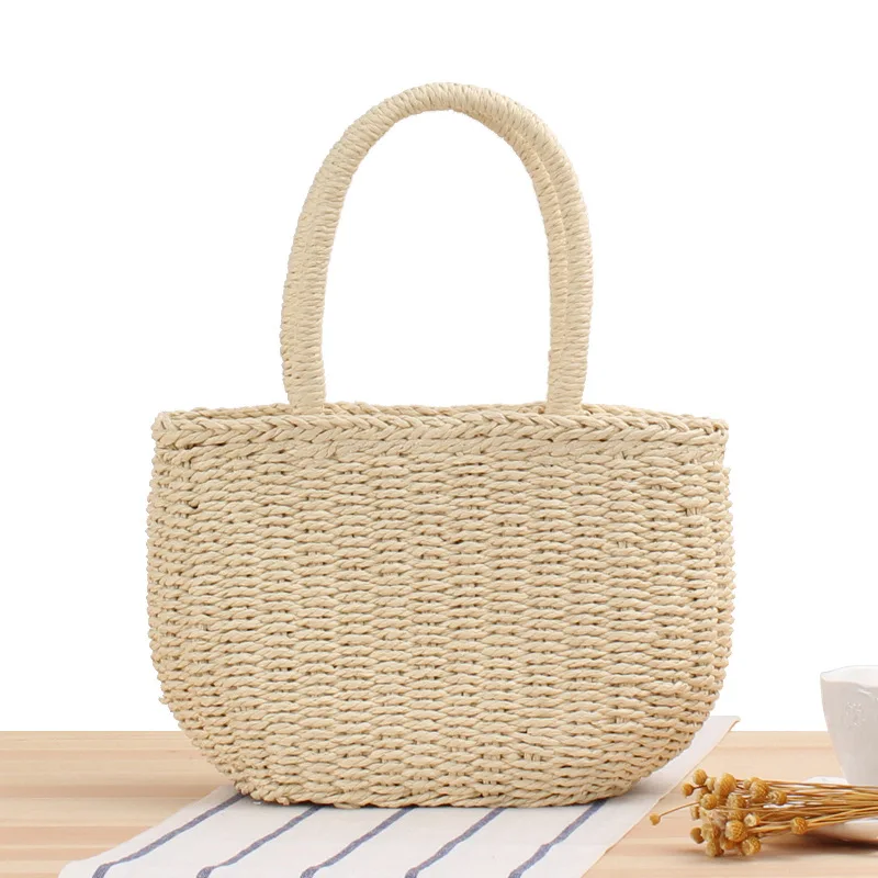 

2021 New Korean Version of Hand-made Straw Bag Holiday Beach Knitted Women's Bag Casual Handbag