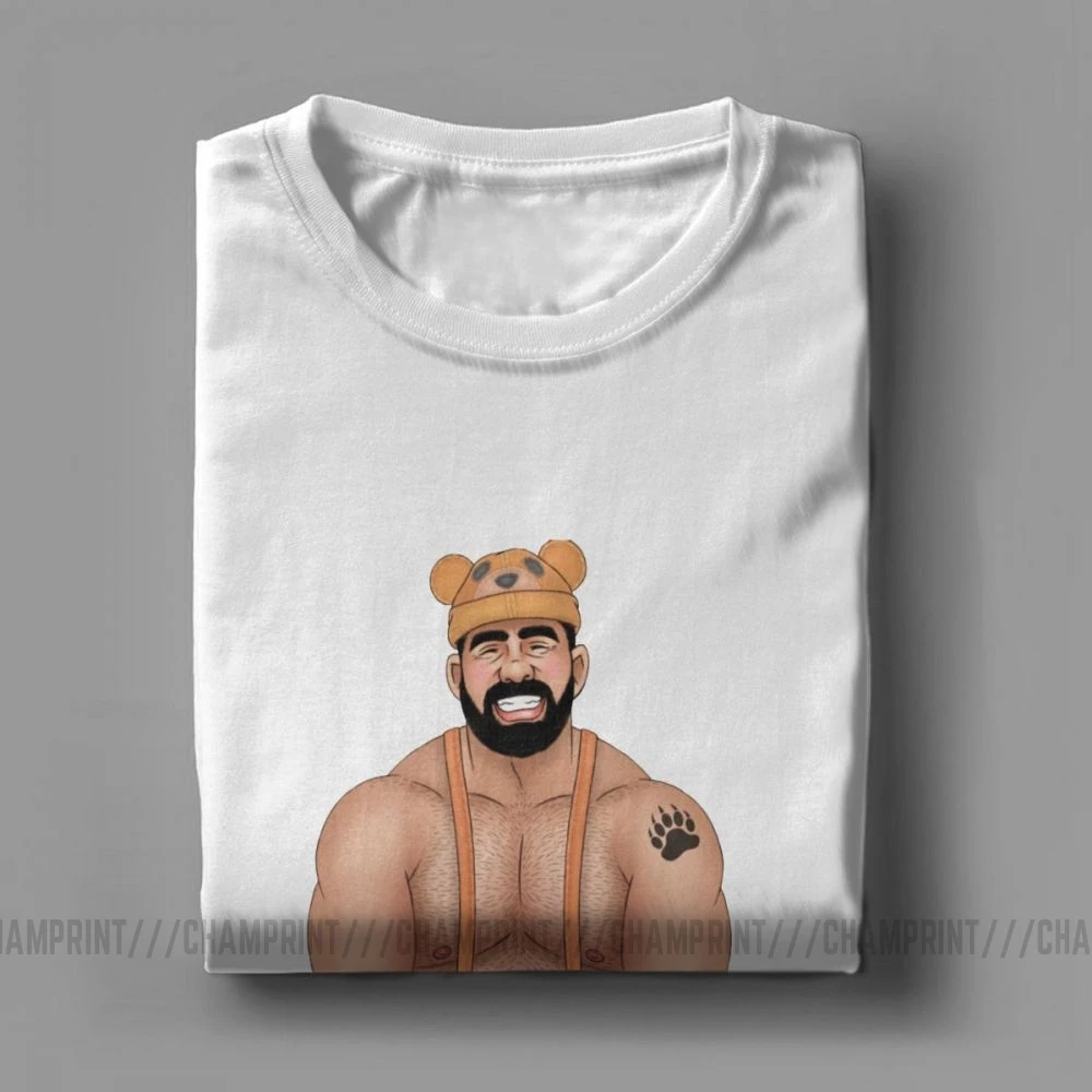 Папа футболка с медведем для мужчин Barebeef Gaybear Gayart Гей ЛГБТ короткими рукавами и