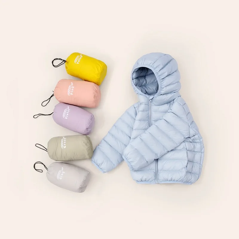 2023 Children White Duck Down Boys Jacket  Kids Coat For Girl  fall -Winter New Candy Color Warm Clothes  2-16Y Teen light coat