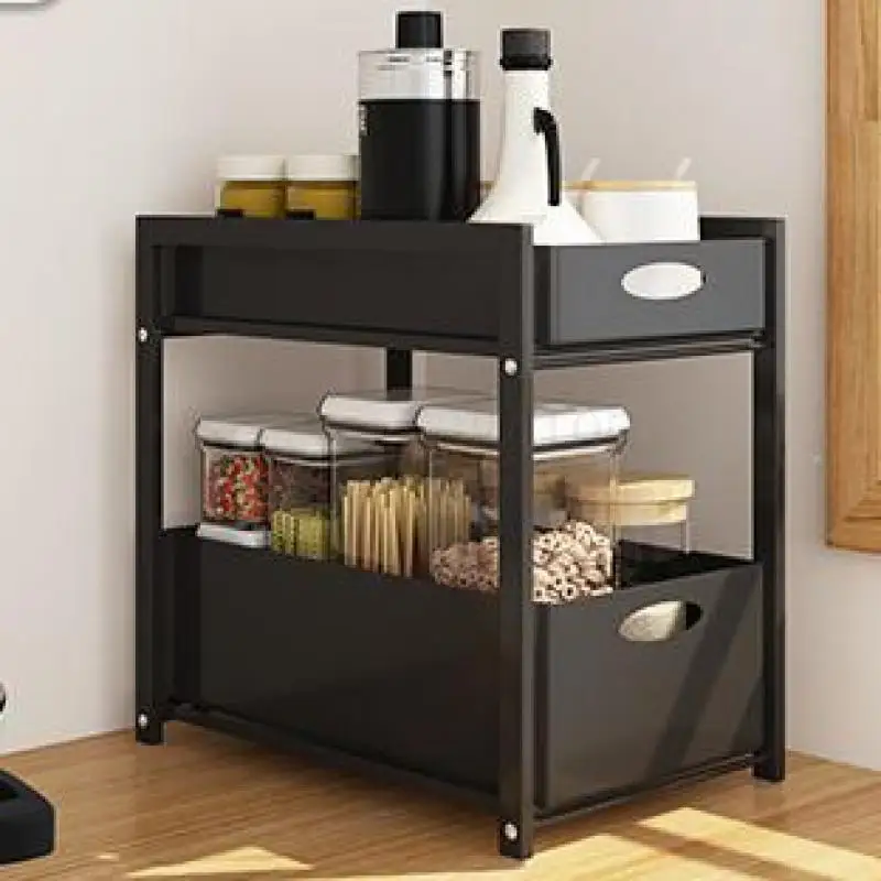 Стеллаж для хранения в кухонную раковину напольный многофункциональный