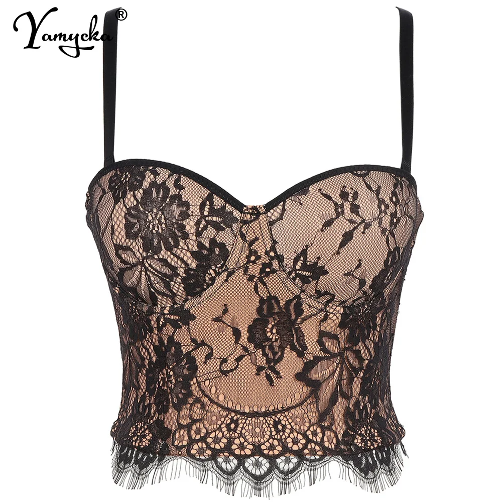 Сексуальный сетчатый корсет на бретелях укороченный топ женская летняя