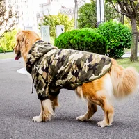 Одежда для больших собак камуфляжная зеленая Толстовка утепленная одежда для больших собак 5XL 6XL 7XL 8XL модная одежда в армейском стиле для до...